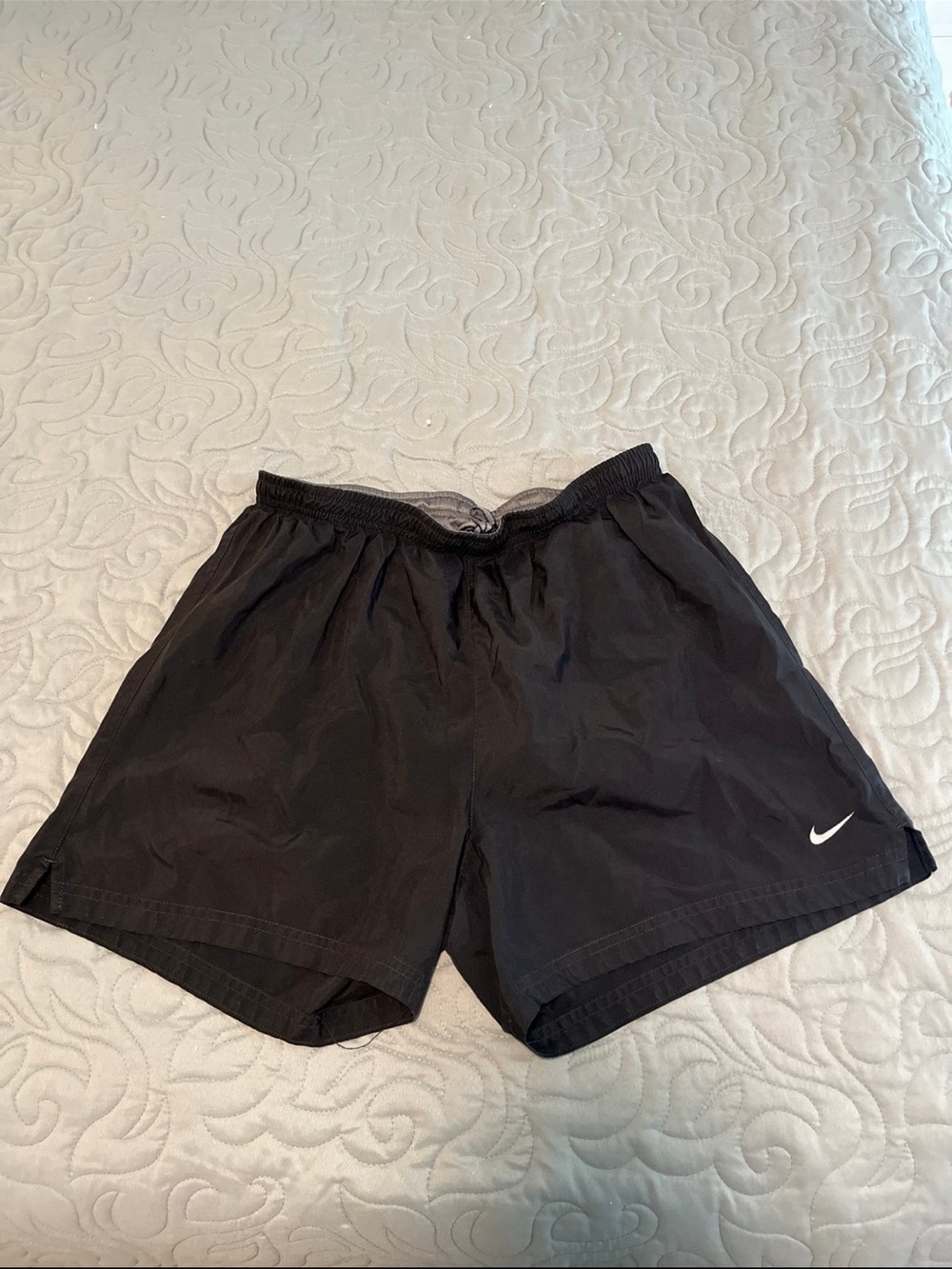 Nike Men’s Black Athletic Running Shorts with Swoosh